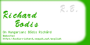 richard bodis business card